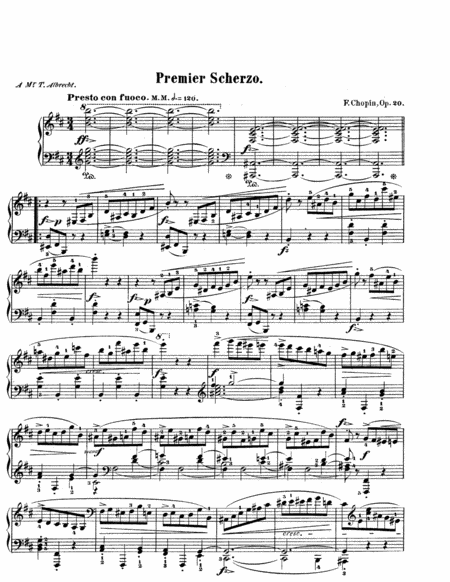 Free Sheet Music F Chopin Scherzo No 1 In B Minor Op 20