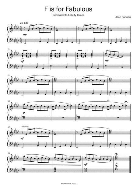 Free Sheet Music F Is For Fabulous