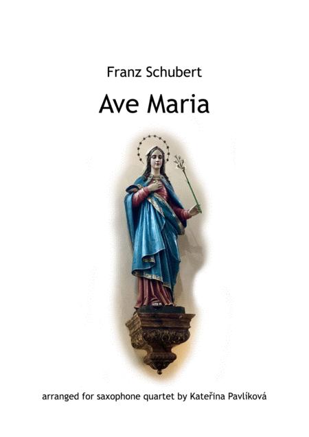 Free Sheet Music F Schubert Ave Maria For Saxophone Quartet