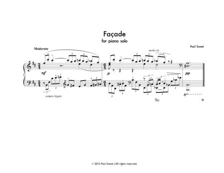 Faade For Solo Piano Sheet Music