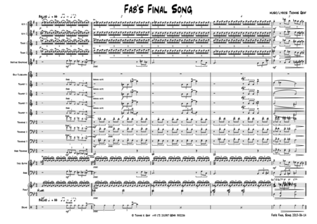 Fabs Final Song Big Band Sheet Music