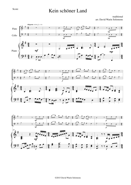 Fairest Lord Jesus Flute Piano Duet Piano Accompaniment Rehearsal Track Sheet Music