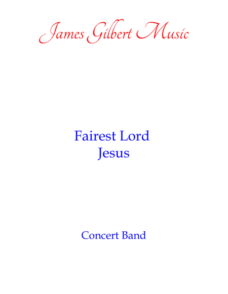 Free Sheet Music Fairest Lord Jesus St Elizabeth