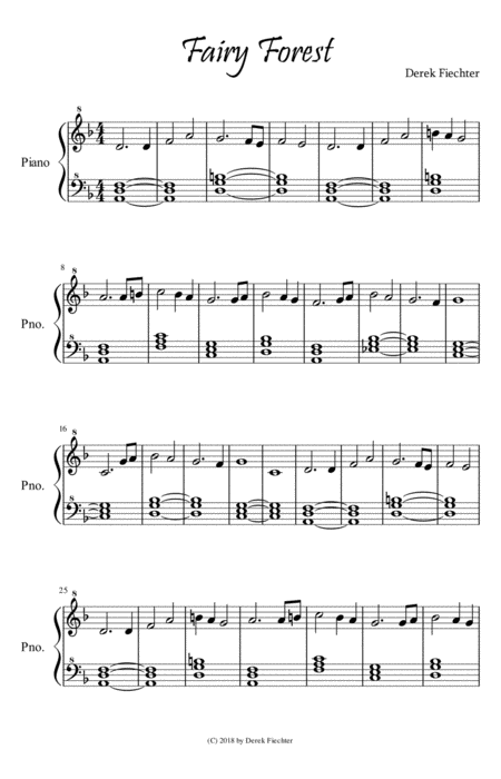 Free Sheet Music Fairy Forest