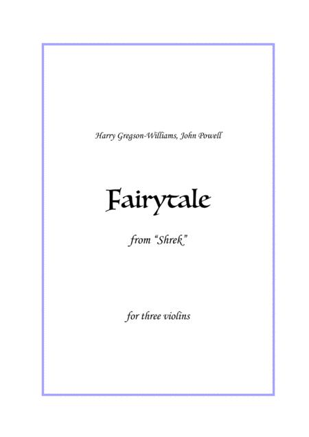 Fairytale Opening Shrek Violin Trio Sheet Music