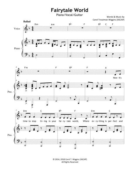 Fairytale World Sheet Music