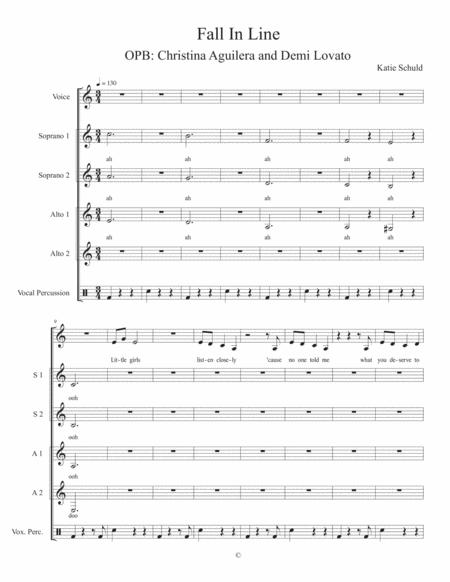 Free Sheet Music Fall In Line