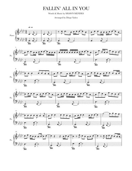 Free Sheet Music Fallin All In You