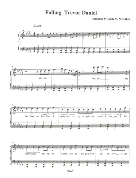 Free Sheet Music Falling Advanced Level