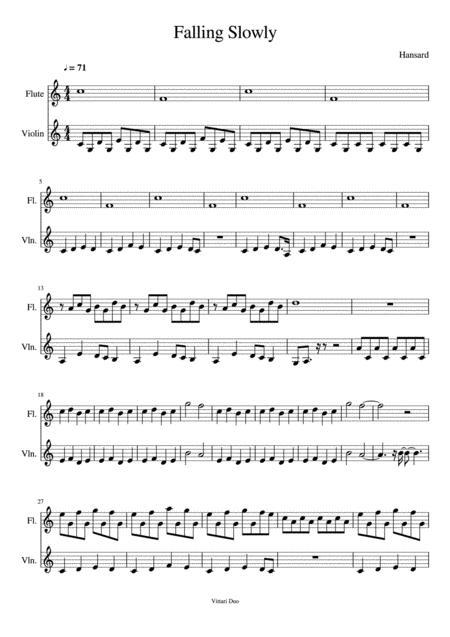 Falling Slowly Sheet Music