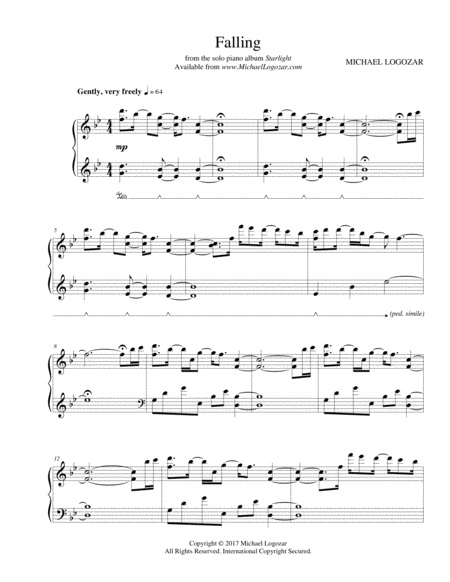 Falling Sheet Music