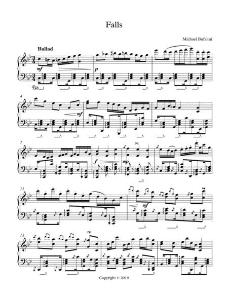 Free Sheet Music Falls