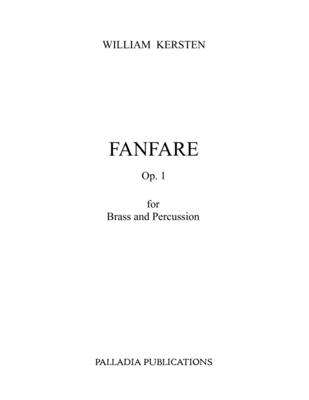 Fanfare For Brass And Percussion Sheet Music