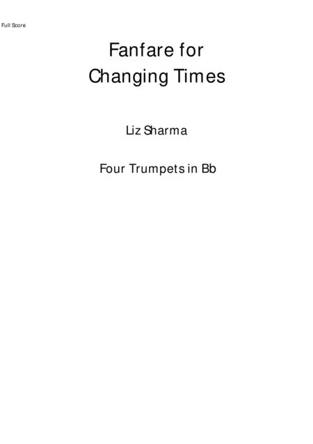 Fanfare For Changing Times Sheet Music