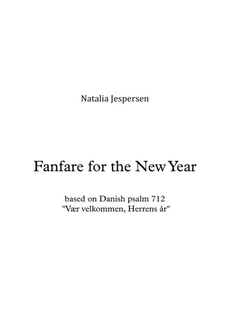 Free Sheet Music Fanfare For The New Year