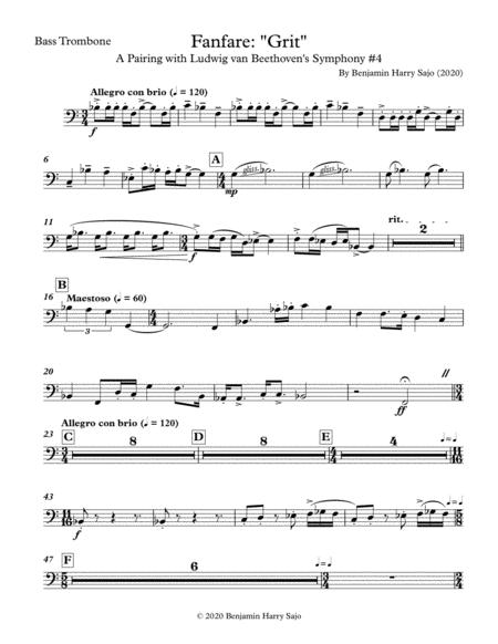 Fanfare Grit Bass Trombone Sheet Music