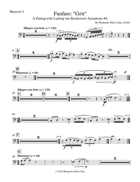 Free Sheet Music Fanfare Grit Bassoon 2