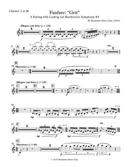 Fanfare Grit Clarinet 2 In Bb Sheet Music