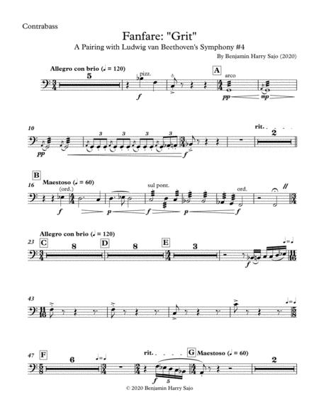 Free Sheet Music Fanfare Grit Contrabass