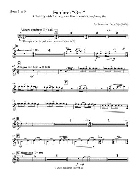 Fanfare Grit Horn 1 In F Sheet Music