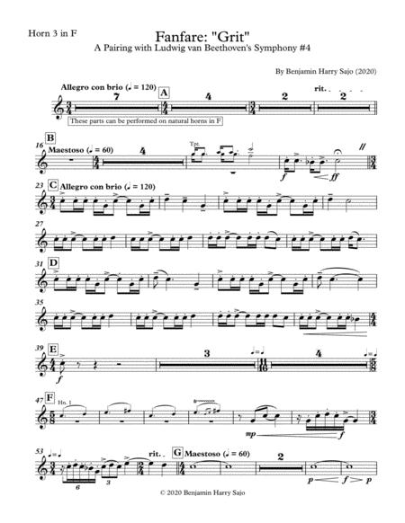 Fanfare Grit Horn 3 In F Sheet Music