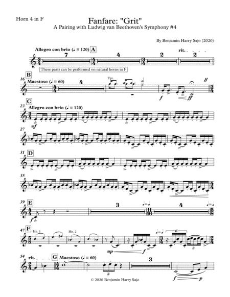 Fanfare Grit Horn 4 In F Sheet Music