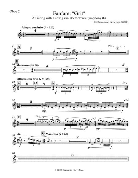 Fanfare Grit Oboe 2 Sheet Music