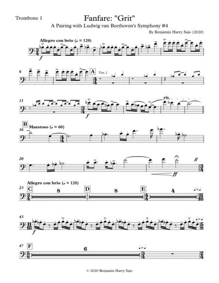 Fanfare Grit Trombone 1 Sheet Music