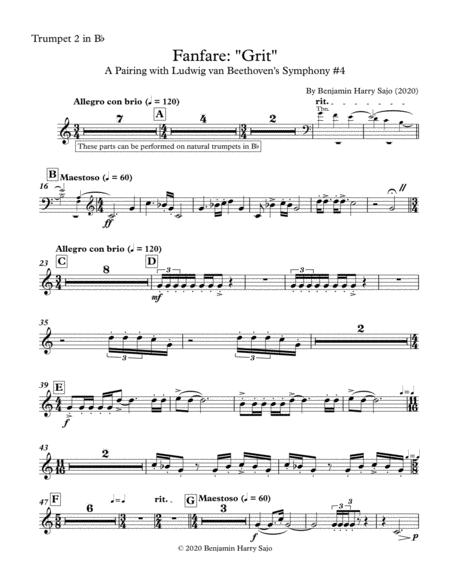 Free Sheet Music Fanfare Grit Trumpet 2 In Bb