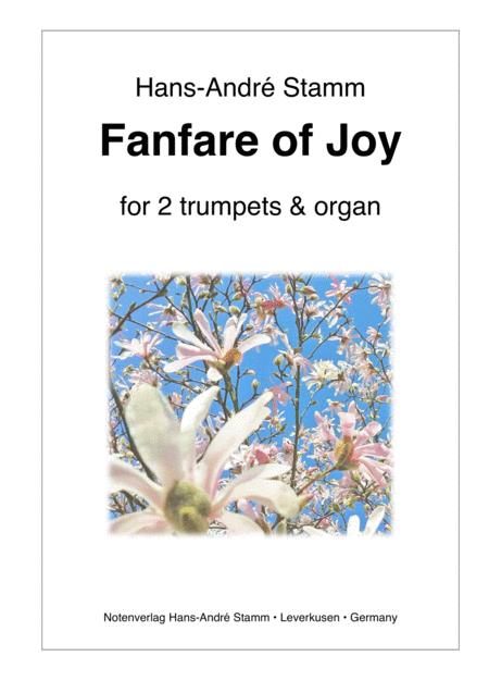 Free Sheet Music Fanfare Of Joy For 2 Trumpets Organ