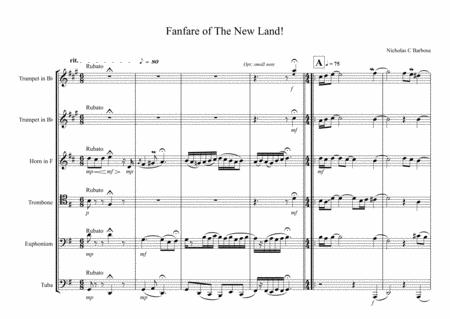 Free Sheet Music Fanfare Of The New Land