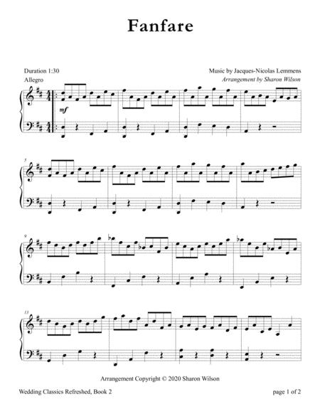 Free Sheet Music Fanfare Piano Solo