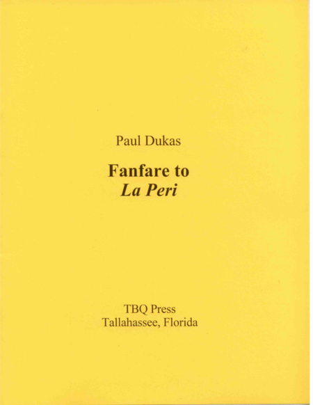 Free Sheet Music Fanfare To La Peri