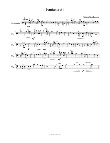 Fantasia 1 Preparatory Exercises Early Intermediate Level Sheet Music