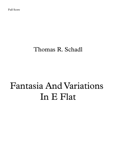 Fantasia And Variations In E Flat Sheet Music