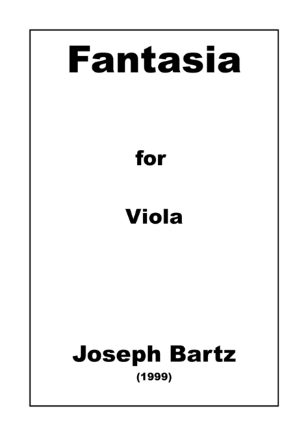 Fantasia For Viola Sheet Music