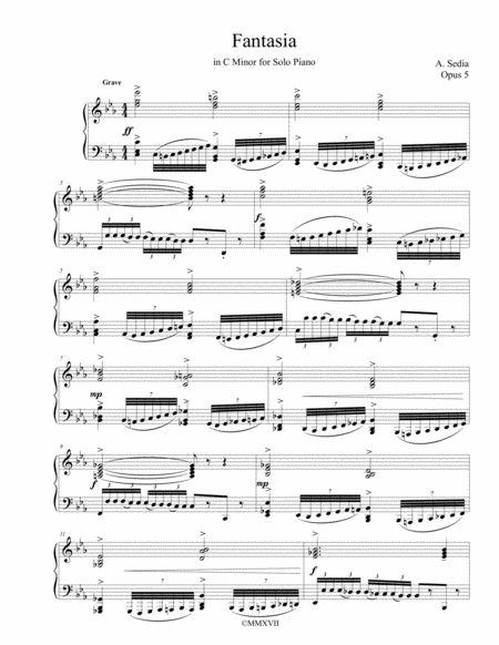 Free Sheet Music Fantasia In C Minor Op 5