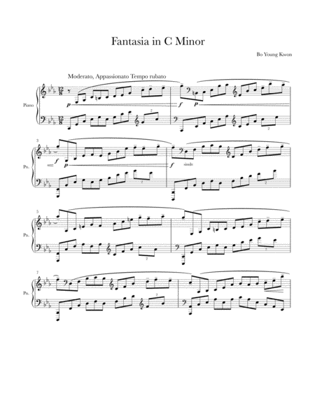 Fantasia In C Minor Sheet Music