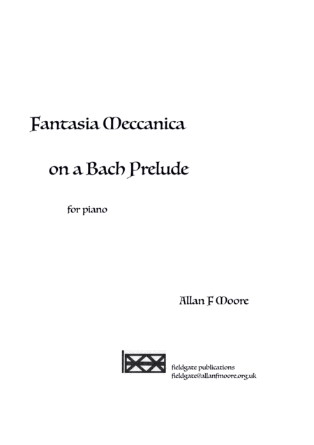 Fantasia Meccanica On A Bach Prelude Sheet Music