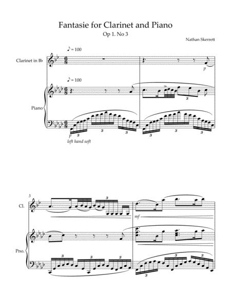 Free Sheet Music Fantasie For Clarinet And Piano