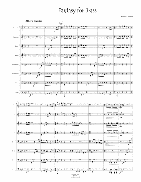 Free Sheet Music Fantasy For Brass