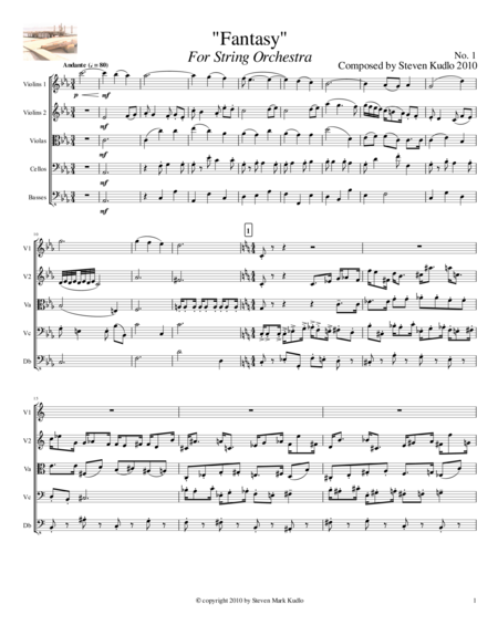 Fantasy For String Orchestra 1 Sheet Music