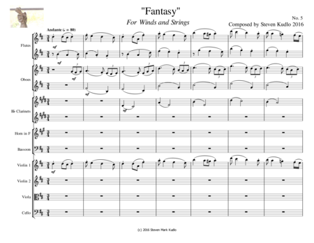 Free Sheet Music Fantasy For Winds And Strings 5