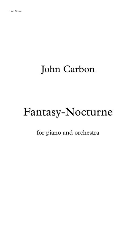 Free Sheet Music Fantasy Nocturne For Piano And Orchestra