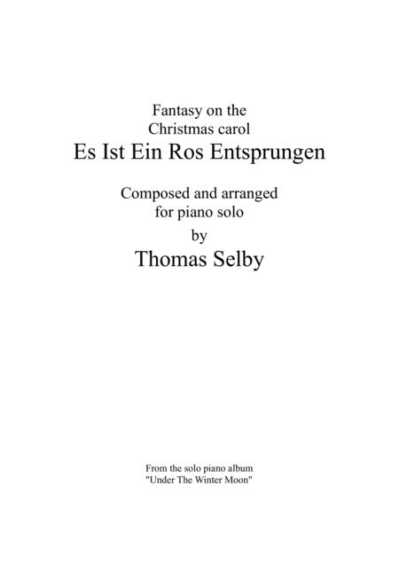 Fantasy On Es Ist Ein Ros Entsprungen Sheet Music