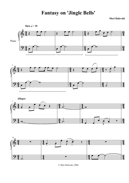 Fantasy On Jingle Bells Sheet Music