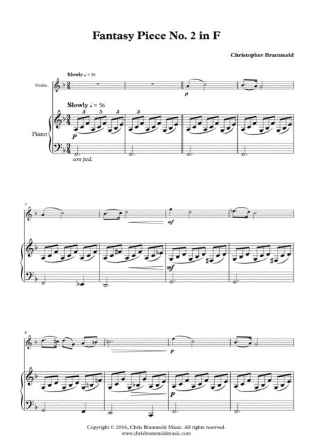 Free Sheet Music Fantasy Piece No 2 In F