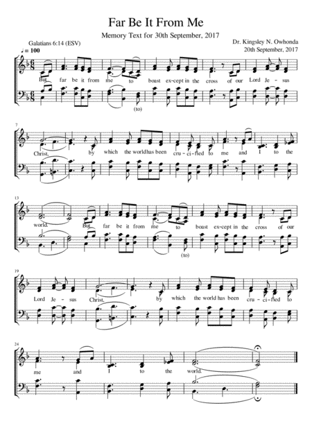 Free Sheet Music Far Be It From Me
