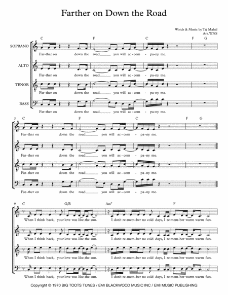 Farther On Down The Road Sheet Music