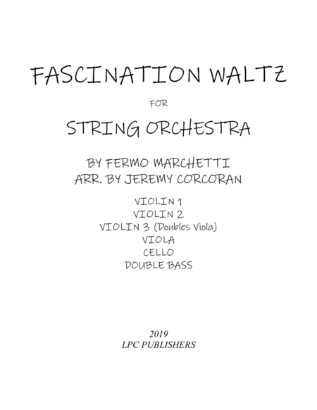 Free Sheet Music Fascination Waltz For String Orchestra
